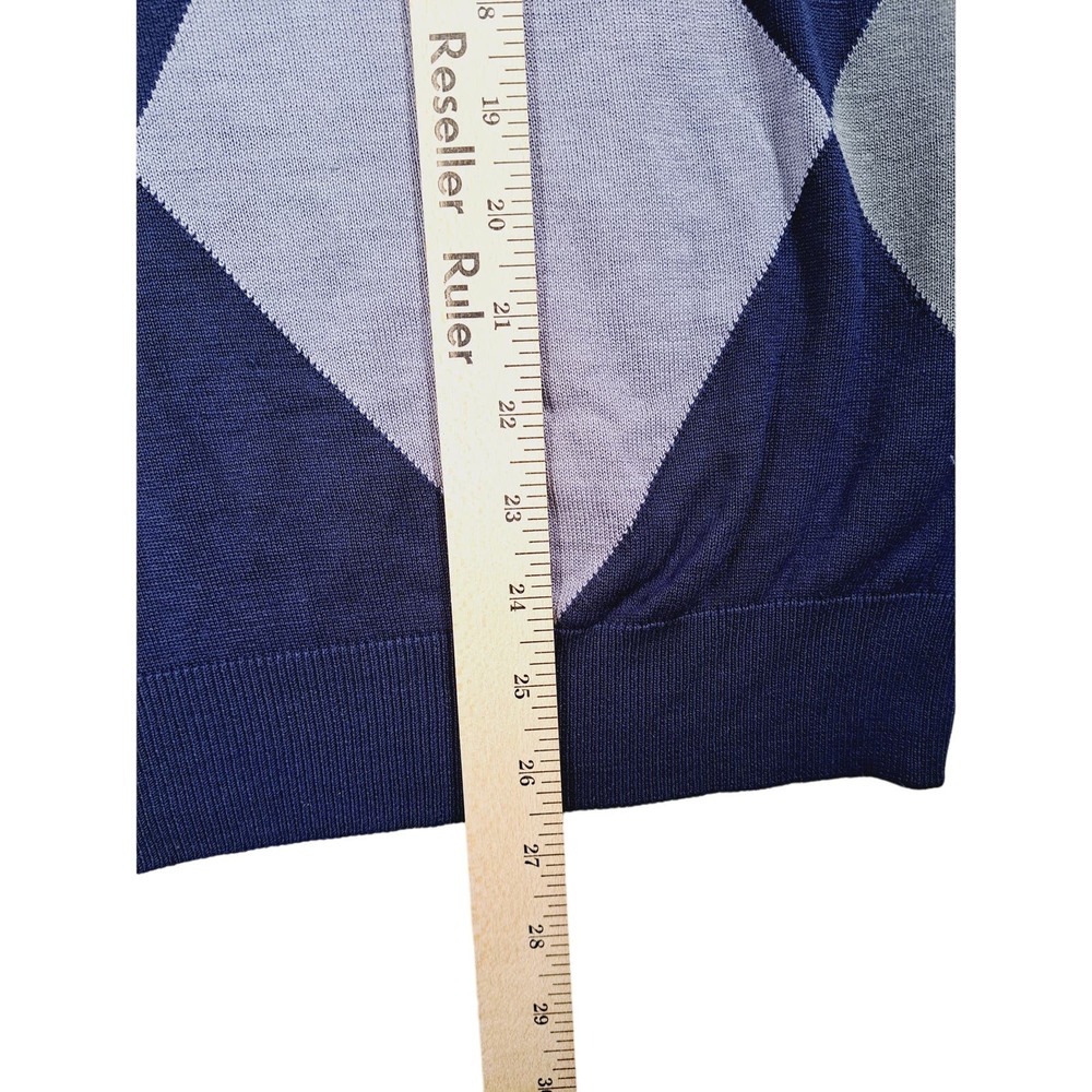 Bobby Chain Men's 1/4 Zipper Sweater Blue & Gray Size Large - Picture 6 of 7